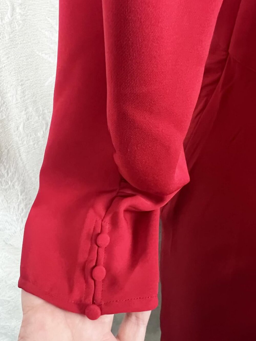 RIXO London Margo red embroidered celestial midi dress retro 40s glamour stars M - Picture 9 of 13